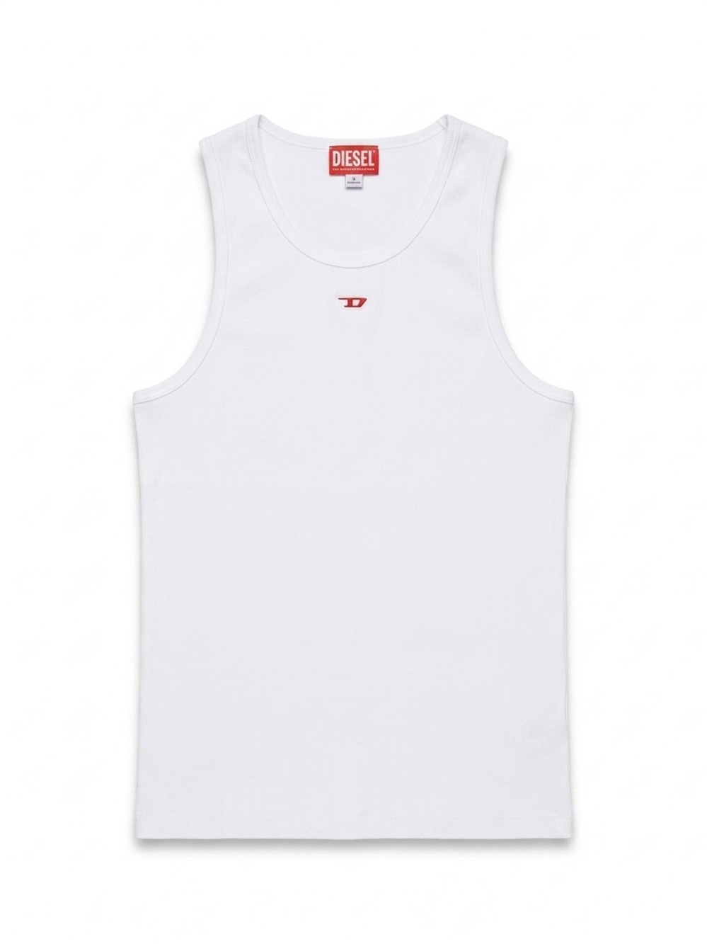 Diesel White Tank Top with Red Logo